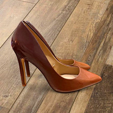 ALDO Women’s Brown Pointed Toe Stiletto Slip-On Pumps Heels US 6.5