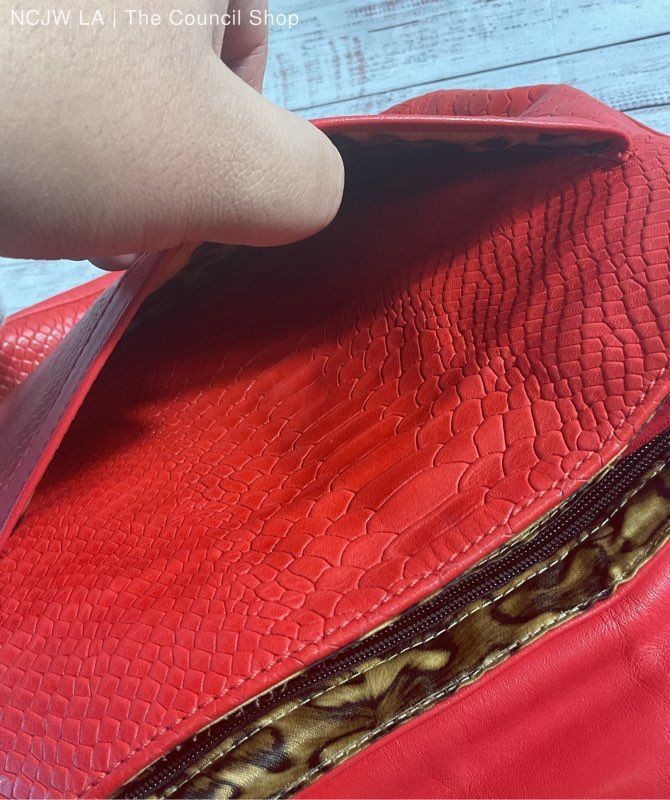 Longchamp Gatsby Python Red Embossed Shoulder Bag… - image 8