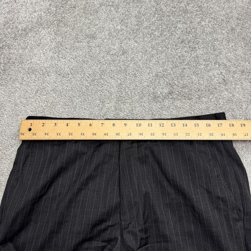 Brooks Brothers Wolle Anzughose Herren 42 x 36 dunkelgrau Nadelstreifen flache Vorderseite Arbeit - Bild 12 von 13