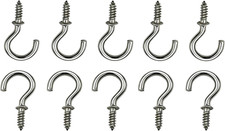 50 Pcs 304 Stainless Steel Screw Ceiling Hooks 5/8 Inch Small Cup Hook Screw-I