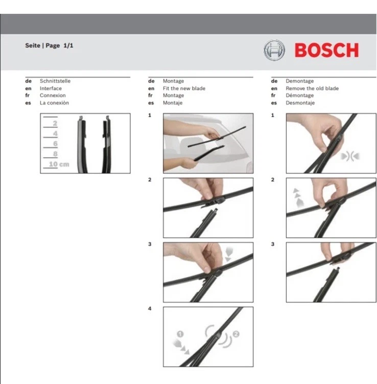Limpiaparabrisas trasero Land Rover Defender 2019 en adelante BOSCH nuevo E27 Foto 4 de 4