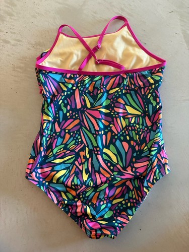Lands' End Ruffle One Piece Swimsuit Sz 14+ Adjustable Straps - Picture 3 of 9