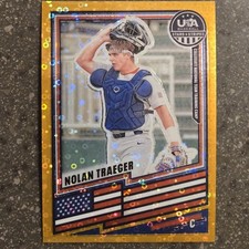 2026 Panini Stars & Stripes Nolan Traeger Gold Disco 9/10 no.128 H2 exclusive