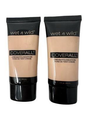 Wet n Wild Coverall Cream Foundation 816 Fair/Light 1 oz SEALED (Lot of 2)