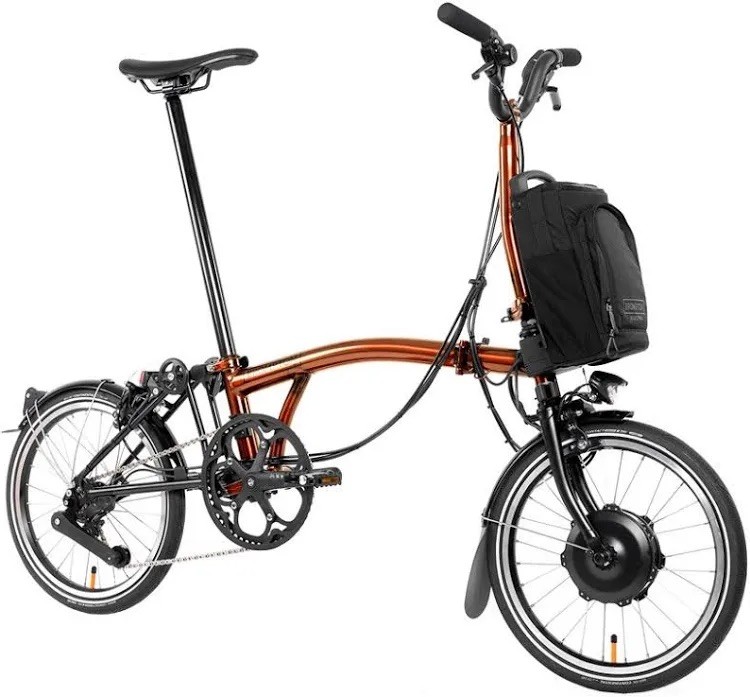 Brompton ele.ctric P Line Urban folding bike  Flame Lacquer New