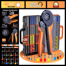 Ferrule Crimping Tool Kit - Hexagonal Crimper...