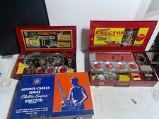 A.C. Gilbert 6 1/2 Erector Set , 3 SETS TOTAL 30 LBS OF PARTS