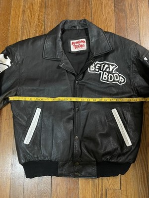 1996 Vintage Betty Boop Montana Toons Leather Bomber Jacket, Size