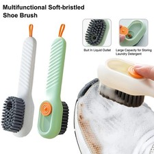 Multifunction Shoe Cleaning Brush with Liquid Soap Dispenser Soft Bristles Tools