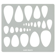 Aleks Melnyk No.151 Metal Stencil for Jewelry, 204 x 185 x 0.6 mm., Silver