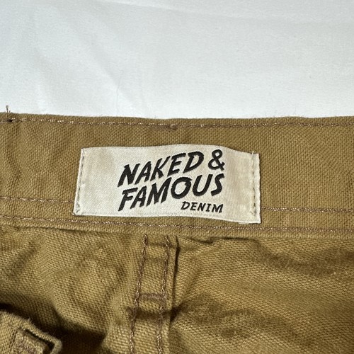 Naked And Famous Easy Guy Tan Selvedge Duck Canvas Jeans Size 32 - Picture 8 of 24