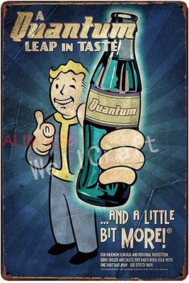 Vintage Fallout Game Nuke COLA Tin Metal Signs Home Décor Wall Art 8x12 