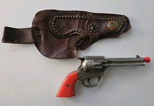 Gene Autry Engraved Kenton Cast Iron Cap Gun w/Holster 1940's