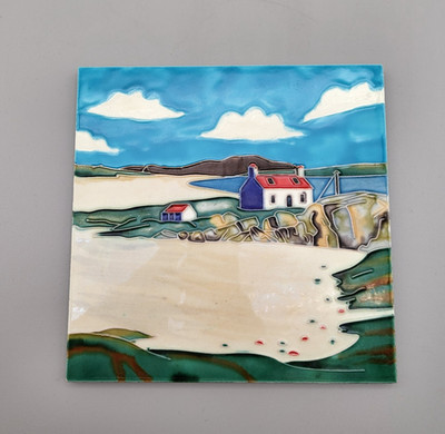 Fliese - Skye Fliesen - handbemalt Beach Crannag auf der Isle of Barra