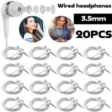 20 Pack Super Bass Headset 3.5mm In-Ear Earphone Stereo Earbuds Headphone Wired