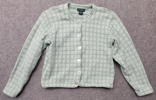 J Crew Womens Green Cardigan Sweater Size S Longsleeve USA Made
