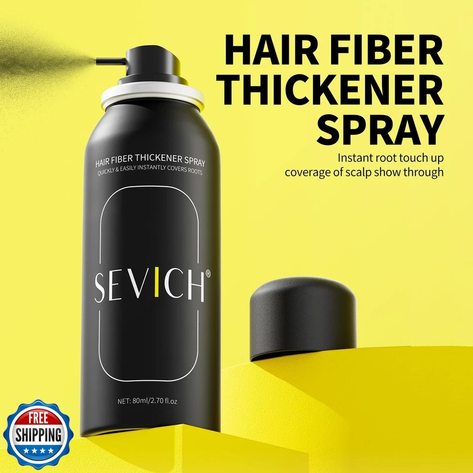 Spray de fibra capilar Sevich - Polvo espesante instantáneo para hombres y mujeres, H Foto 3 de 4
