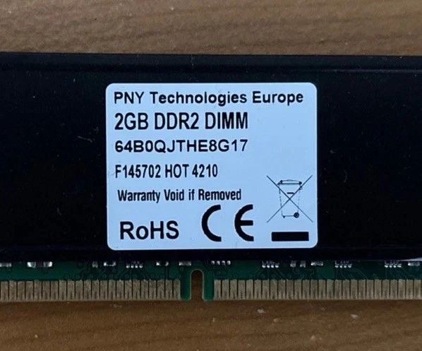 PNY 2GB DDR2 DIMM 64B0QJTHE8G17 Memory Desktop RAM - Image 2 of 2