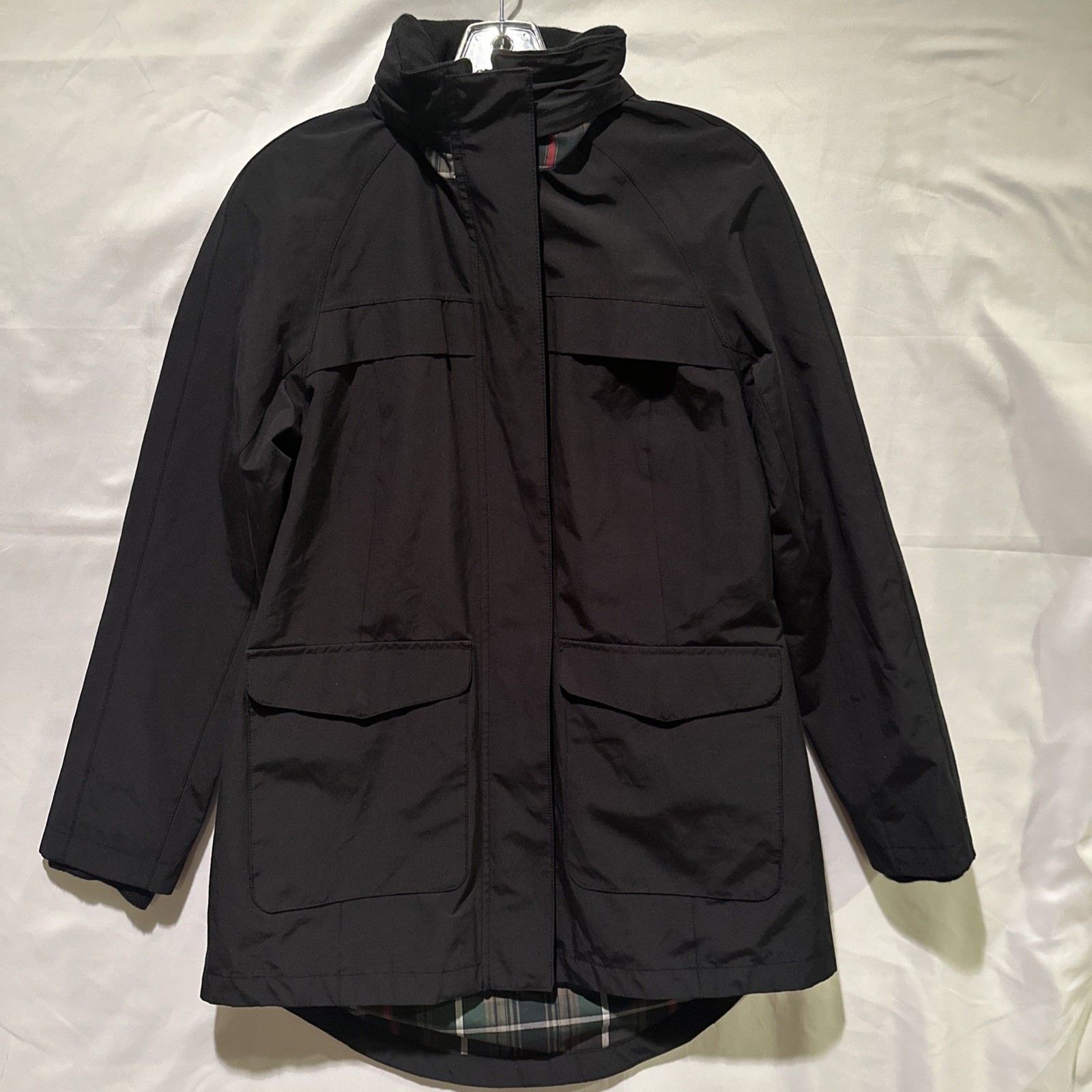 Woman's Pendleton Rain Jacket Medium Black Hooded… - image 3