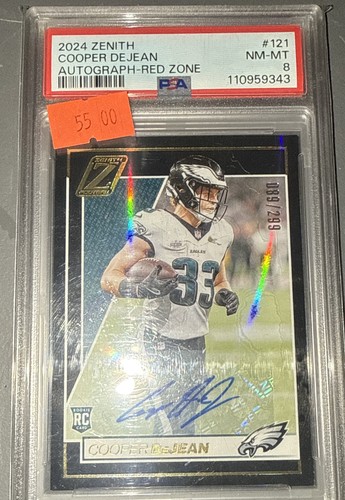 Cooper DeJean [Rookie Autograph Red Zone] #121 2024 Panini Zenith card
