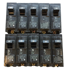 Lot Of 10 USED Siemens Q120 Singe Pole 20A Circuit Breakers