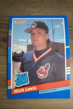 1991 Donruss - Rated Rookie Mark Lewis #29 Three White Lines Right Border