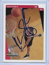 CHARLES SMITH Basketball Card IP auto NBA rookie Miami Heat 1997-98 UD CC. rookie card picture
