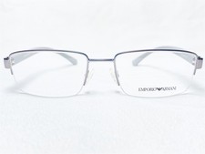 NEW Emporio Armani EA1051 3003 Mens Gunmetal Half Rim Eyeglasses Frames 53/18