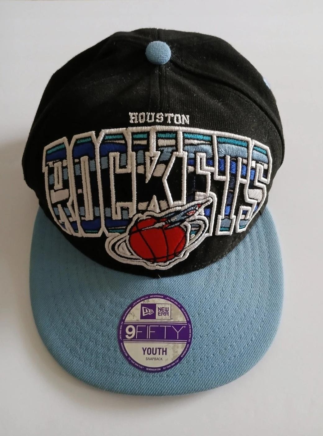 Houston Rockets Hat Cap Snap Back Youth Black Blue NBA Basketball New Era