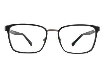 Alberto Romani Brille Rahmen Ar20202 BK Schwarz Grau Quadratisch Kompletter Rand