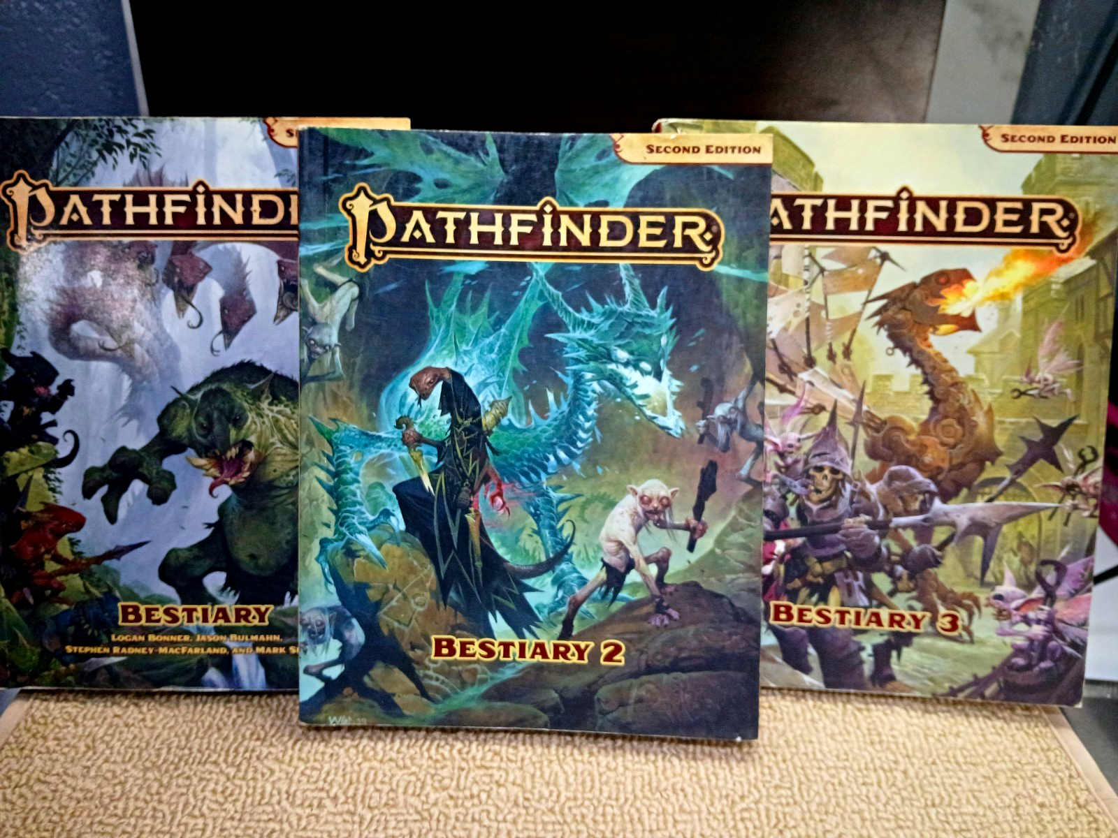 Paizo Pathfinder Second Edition Bestiaries 1 - 3 Softcover pocketbook set