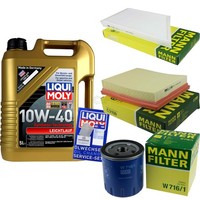 Mann Inspektionspaket Liqui Moly Leichtlauf 10W-40 FüR Peugeot 206 1.4I 1.1I