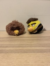Angry Birds Star Wars Plush Lot Of 2 Han Solo and Chewbacca 5 Inches