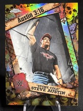 2026 Topps Chrome WWE Stone Cold Steve Austin 3:16 Gold 2/50 SP Card 3:16-17