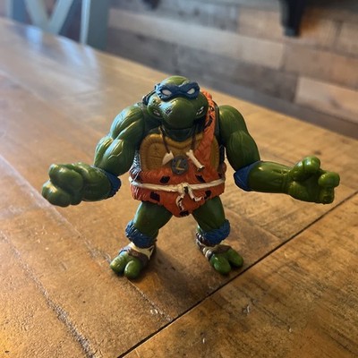 Vintage TMNT Cave Turtle Leo Ninja Turtles Action Figure Leonardo Caveman 1992