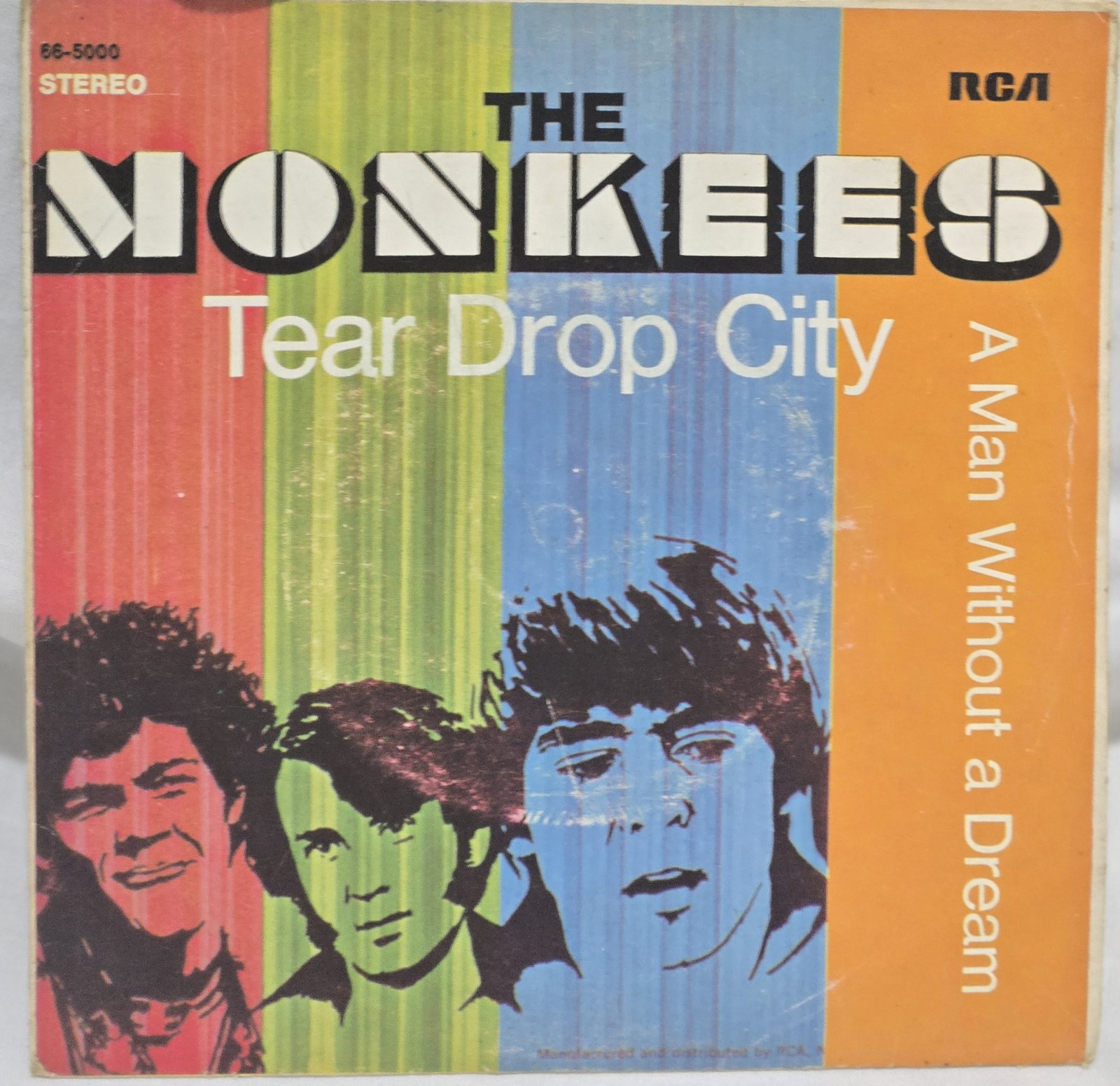 Tear Drop City / A man without a Dream by The Monkees Vinyl - 7 in" (RCA)