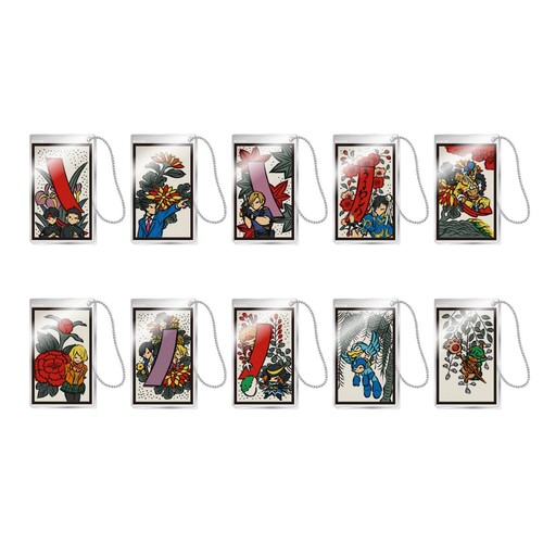 Capcom Hanafuda Acrylic Key Holder (FullSet Box/Biohazard/Ace Attorney)Japan New - Picture 2 of 7