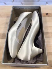 Vintage Early 90  s Studio 6 Dyeable Satin Wedding Shoes 9.5M