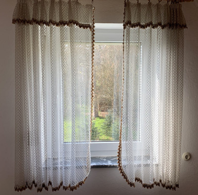 Vorhänge/Vorhang-Schals/Gardine/Stores ~  ca. 65 cm x 220 cm ~ 2 Stück