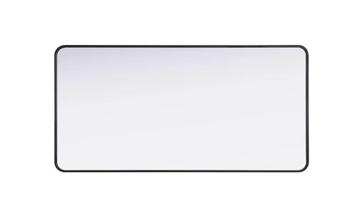 Elegant Decor Contour Metal Rectangle Mirror 30X60" Black - Picture 5 of 11