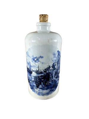 Vintage Stoneware Jug w Cork by Max Kruger M.K.M. .07 l Bottle