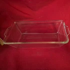 Vintage PYREX Clear Glass Bread Loaf Pan #214 Made In The USA