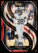 L'Jarius Sneed 2024 Panini Select #179 Black & Red Prizm Shock Tennessee Titans