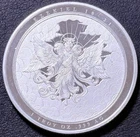 1 Oz .999 Fine Silver Todds PMG Ezekiel 10 21 Isaiah 6 2 Angel Silver Art Round!