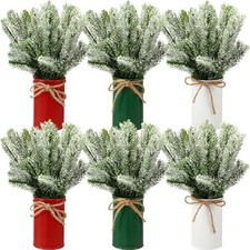 Tioncy Set Christmas Table Centerpieces Floral Arrangement Artificial 6 Classic