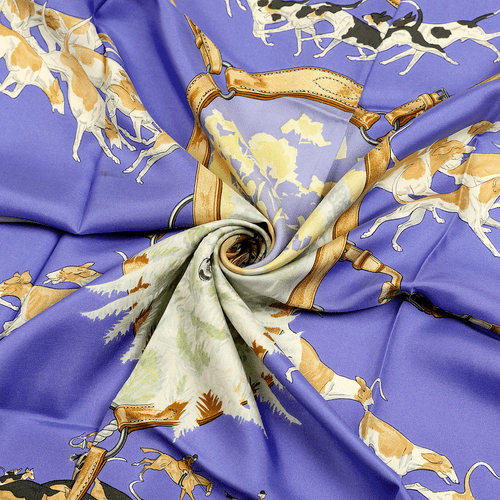 Hermes Scarf LE BIEN ALLER Vintage Silk Carre Foulard JEAN DE FOUGEROLLE 90cm - Picture 4 of 7