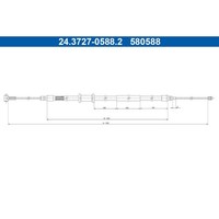 Seilzug Feststellbremse ATE 24.3727-0588.2 FüR Fiat Ducato