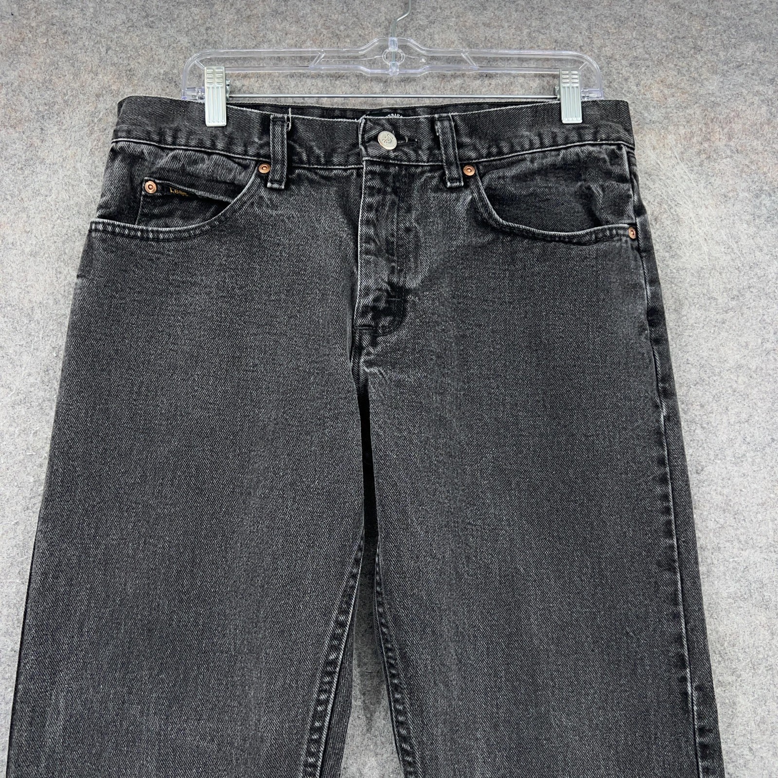 Lee Regular Fit Jeans Mens 33x30 Gray Charcoal Wash Straight Leg Denim Casual thumbnail 2