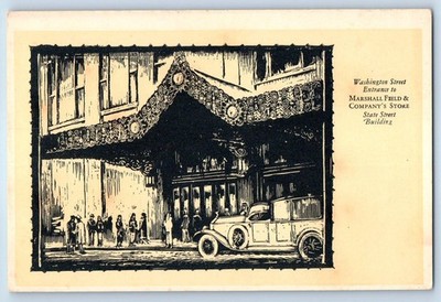 c1910 Washington WA Postcard Entrance Marshall Field Company's Store Building