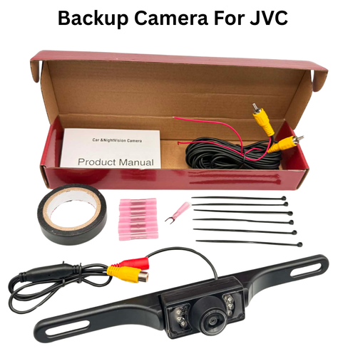 Rear view Backup Plate Camera JVC KW-V840BT KWV840BT Install Kit - Picture 1 of 7